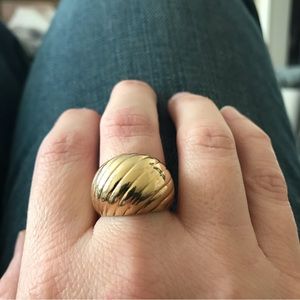 14k Yellow Gold Vintage Dome Ring
